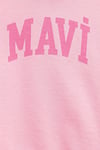 Mavi Pamuklu Loose Fit Kapüşonlu Logolu Kız Çocuk Sweat 7S10147-70972 PEMBE