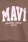 Mavi Pamuklu Loose Fit Kapüşonlu Logolu Kız Çocuk Sweat 7S10124-87181 KAHVE