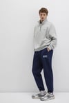 Mavi Pamuklu Loose Fit Lastikli Paça Logolu Şardonlu Erkek Eşofman Altı 0010207-70497 LACİVERT