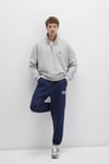 Mavi Pamuklu Loose Fit Lastikli Paça Logolu Şardonlu Erkek Eşofman Altı 0010207-70497 LACİVERT