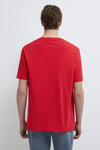 Mavi Pamuklu Loose Fit Logolu Bisiklet Yaka Erkek T Shirt 0611711-70467 KIRMIZI