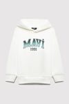 Mavi Pamuklu Loose Fit Logolu Kapüşon Yaka Erkek Çocuk Sweat 6S10167-70057 EKRU
