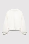 Mavi Pamuklu Loose Fit Logolu Kolej Yaka Kız Çocuk Ceket 7S10086-70057 BEYAZ