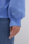 Mavi Pamuklu Loose Fit Şardonlu Bisiklet Yaka Bayan Sweat 1610198-70790 MAVİ