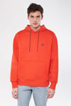 Mavi Pamuklu Loose Fit Şardonlu Kanguru Cepli Kapüşonlu Erkek Sweat 065809-70481 KIRMIZI