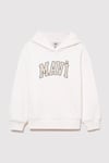 Mavi Pamuklu Loose Fit Şardonlu Kapüşonlu Logolu Kız Çocuk Sweat 7610035-81964 KREM