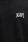 Mavi Pamuklu Loose Fit Şardonlu Logolu Erkek Sweat 0611716-900 SİYAH