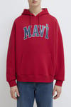 Mavi Pamuklu Oversize Fit Logo Baskılı Kapüşon Yaka Erkek Sweat 067149-70464 KIRMIZI
