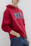 Mavi Pamuklu Oversize Fit Logo Baskılı Kapüşon Yaka Erkek Sweat 067149-70464 KIRMIZI