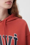 Mavi Pamuklu Oversize Kapüşonlu Kanguru Cepli Bayan Sweat 1600361-70459 KİREMİT