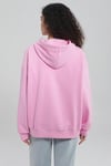 Mavi Pamuklu Oversize Kapüşonlu Kanguru Cepli Bayan Sweat 1600361-71038 PEMBE