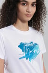Mavi Pamuklu Regular Fit Bisiklet Yaka Bayan T Shirt 1612240-620 BEYAZ
