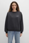 Mavi Pamuklu Regular Fit Bisiklet Yaka Şardonlu Bayan Sweat 1611656-82185 ANTRASİT