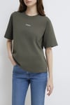 Mavi Pamuklu Regular Fit Bisiklet Yaka Kadın T Shirt 1612829-71553 KOYU HAKİ