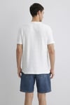 Mavi Pamuklu Regular Fit Çizgili Bisiklet Yaka Erkek T Shirt 0611409-70057 KIRIK BEYAZ