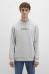 Mavi Pamuklu Regular Fit Logo Bakılı Bisiklet Yaka Erkek Sweat 0S10402-70075 AÇIK GRİ
