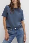Mavi Pamuklu Regular Fit Logolu Bisiklet Yaka Bayan T Shirt 1613148-70500 KOYU LACIVERT