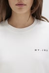 Mavi Pamuklu Regular Fit Logolu Bisiklet Yaka Bayan T Shirt 1613148-80194 EKRU