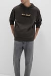 Mavi Pamuklu Regular Fit Logolu Kapüşon Yaka Erkek Sweat 0S10395-70219 KOYU KAHVE