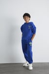 Mavi Pamuklu Regular Fit Logolu Normal Bel Erkek Çocuk Eşofman Altı 6010027-70896 SAKS