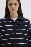 Mavi Pamuklu Regular Fit Polo Yaka Uzun Kollu T Shirt Bayan Polo Yaka T Shirt 1612813-87988 KOYU LACIVERT