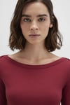 Mavi Pamuklu Slim Fit Asimetrik Yaka Bayan Sweat 1613622-70430 BORDO