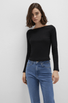 Mavi Pamuklu Slim Fit Asimetrik Yaka Bayan Sweat 1613622-900 SİYAH