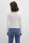 Mavi Pamuklu Slim Fit Asimetrik Yaka Bayan Sweat 1613622-80194 EKRU