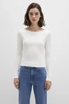 Mavi Pamuklu Slim Fit Asimetrik Yaka Bayan Sweat 1613622-80194 EKRU