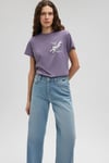 Mavi Pamuklu Slim Fit Bisiklet Yaka Bayan T Shirt 1612233-70608 LİLA