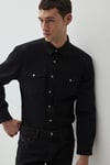 Mavi Pamuklu Slim Fit Uzun Kollu Erkek Kot Gömlek 0210909-87934 SİYAH