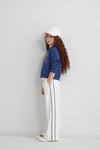 Mavi Pamuklu Wide Leg Fit Geniş Paça Şeritli Kız Çocuk Eşofman Altı 7010021-70057 BEYAZ