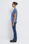 Mavi Rahat Yuvarlak Yaka Basic Kadın T Shirt 167245-70738 MAVİ