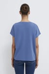 Mavi Rahat Yuvarlak Yaka Basic Kadın T Shirt 167245-70738 MAVİ
