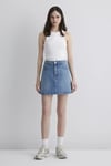 Mavi Regular Fit Normal Bel Mini Boy Bayan Kot Etek 1310204-87098 AÇIK MAVİ