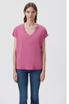 Mavi Regular Fit V Yaka Bayan T Shirt 167714-70955 PEMBE