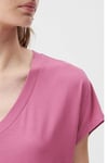 Mavi Regular Fit V Yaka Bayan T Shirt 167714-70955 PEMBE