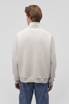 Mavi Şardonlu Pamuklu Boxy Fit Yarım Fermuarlı Dik Yaka Erkek Sweat 0S10208-70074 BEJ