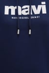 Mavi Şardonlu Pamuklu Loose Fit Kapüşonlu Bayan Sweat 168334-70488 LACİVERT