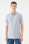 Mavi Slim Fit % 100 Pamuk Düğmeli Erkek Polo Yaka T Shirt 065900-30715 AÇIK MAVİ