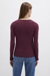 Mavi Slim Fit Bisiklet Yaka Bayan Kazak 1710510-70415 BORDO