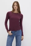 Mavi Slim Fit Bisiklet Yaka Bayan Kazak 1710510-70415 BORDO