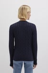 Mavi Slim Fit Pamuk ve İpek Karışımlı V Yaka Bayan Kazak 1710720-89101 KOYU LACIVERT