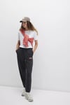 Mavi Straight Fit  Logolu Pamuklu Lastikli Paça Bayan Eşofman Altı 1010757-80106 ANTRASİT