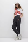 Mavi Straight Fit  Logolu Pamuklu Lastikli Paça Bayan Eşofman Altı 1010757-80106 ANTRASİT