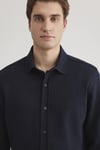 Mavi Streç Pamuklu Slim Fit Örme Erkek Gömlek 0211249-70490 LACİVERT