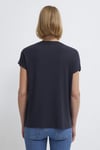 Mavi V Yaka Yumuşak Dökümlü Basic Kadın T Shirt 167714-85315 KOYU LACIVERT