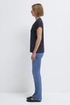 Mavi V Yaka Yumuşak Dökümlü Basic Kadın T Shirt 167714-85315 KOYU LACIVERT