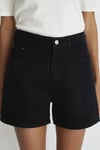 Mavi Verna 90's Normal Bel Regular Fit Pamuklu Bayan Short 1410059-87084 SİYAH