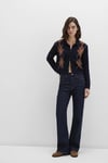 Mavi Victoria Pamuklu Wide Leg Yüksek Bel Geniş Paça Jeans Bayan Kot Pantolon 101072-90488 LACİVERT